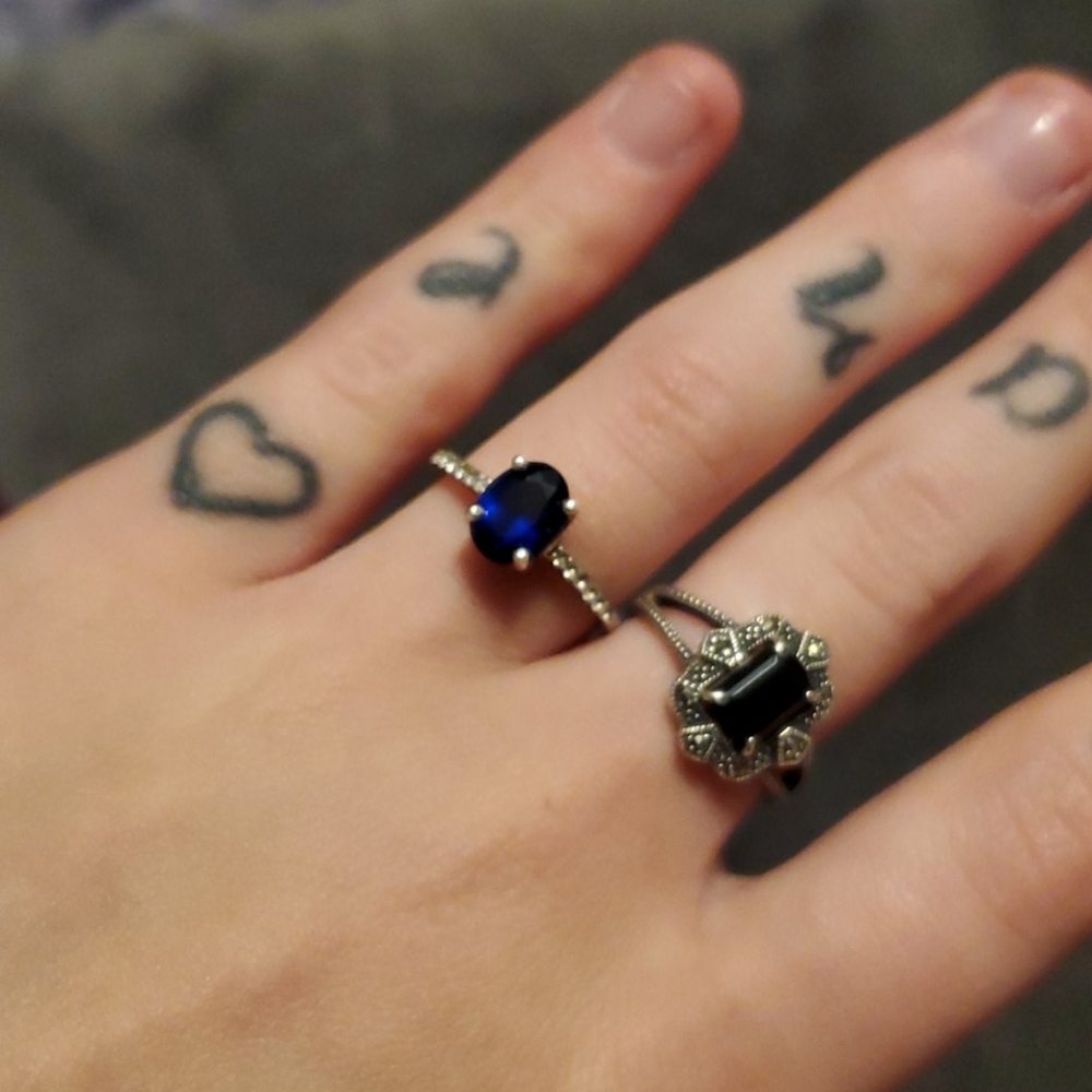 Sterling Silver Sapphire Ring